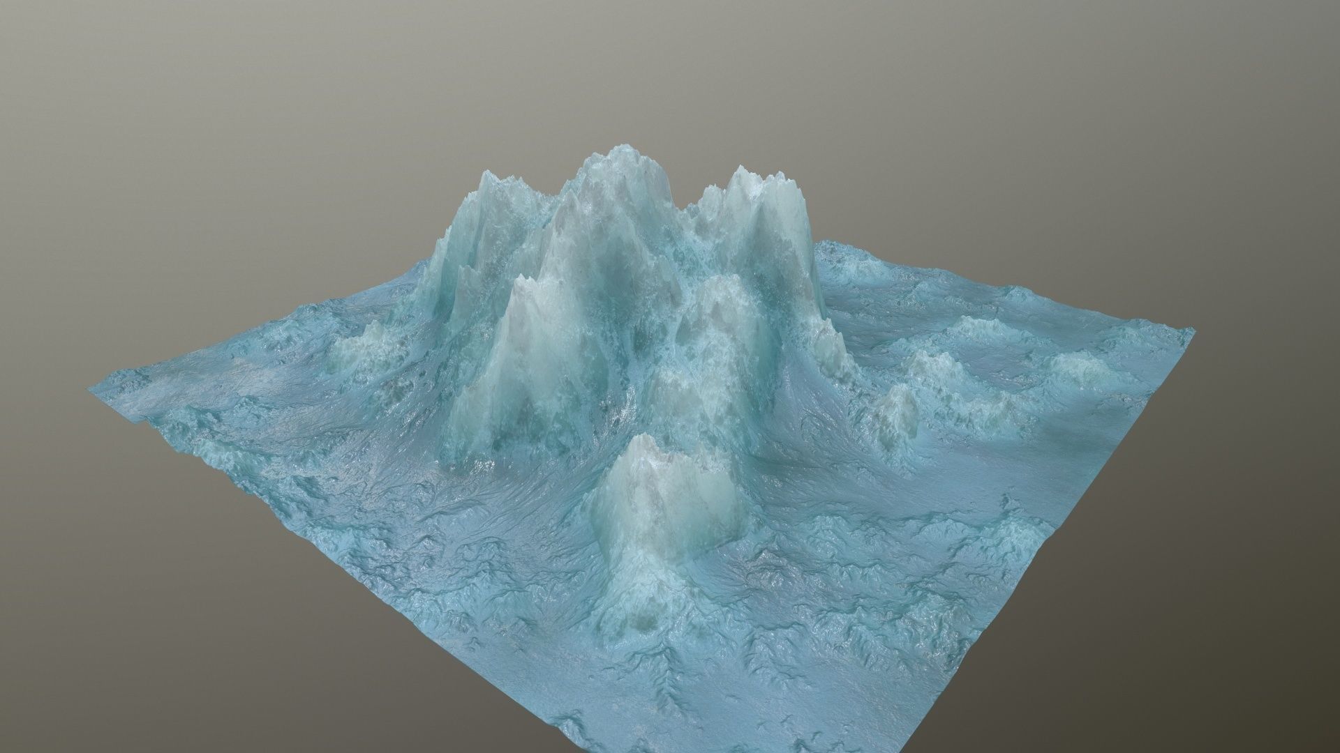 ice Mountain Low-poly 3D model_1