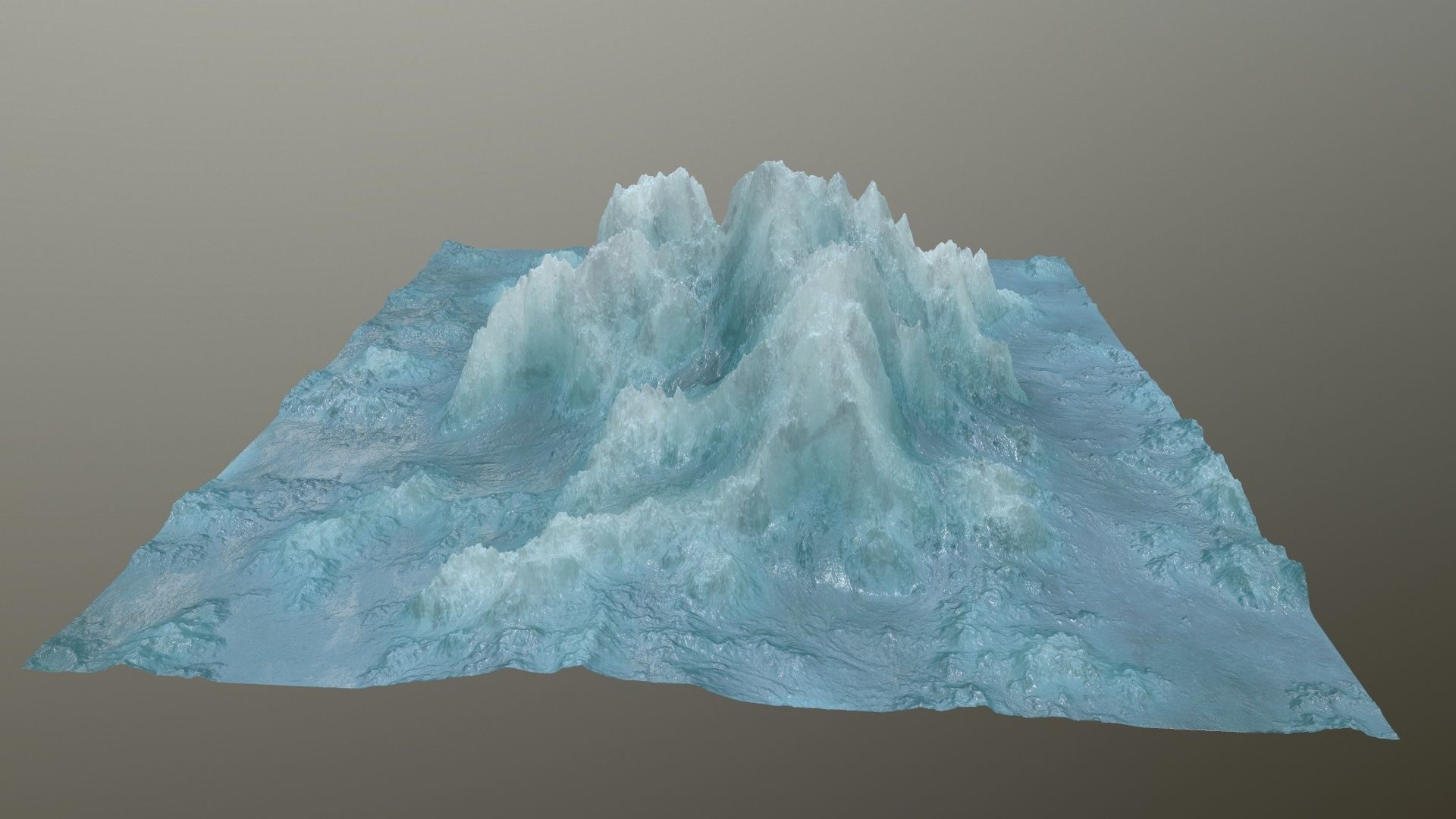 ice Mountain Low-poly 3D model_4