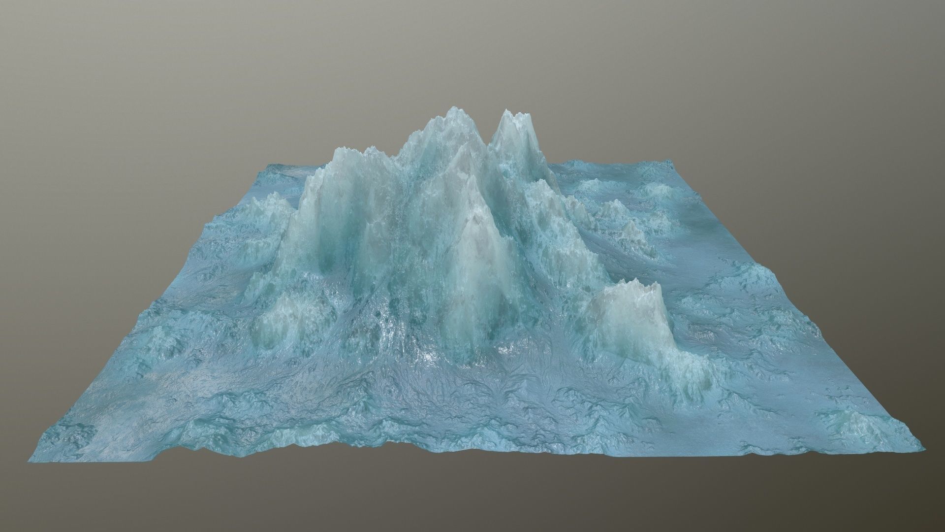 ice Mountain Low-poly 3D model_2