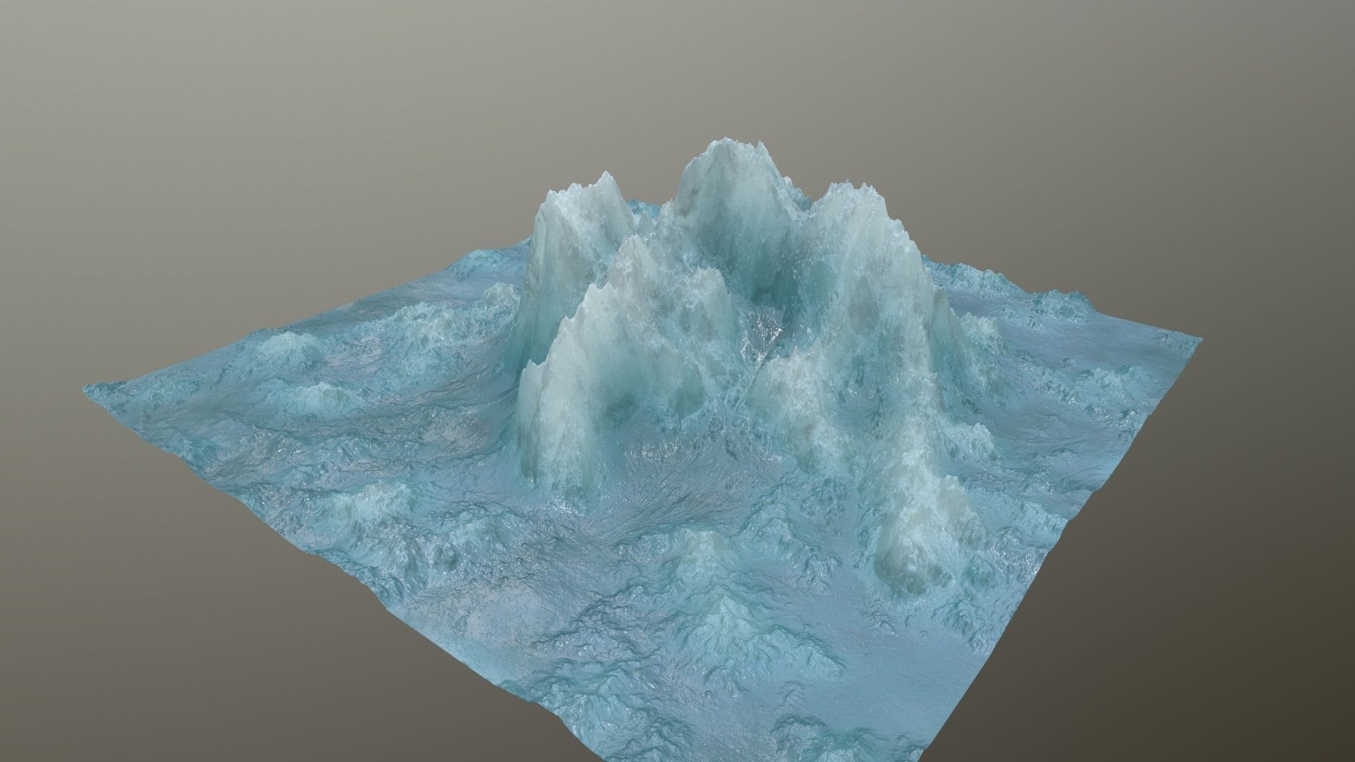 ice Mountain Low-poly 3D model_5
