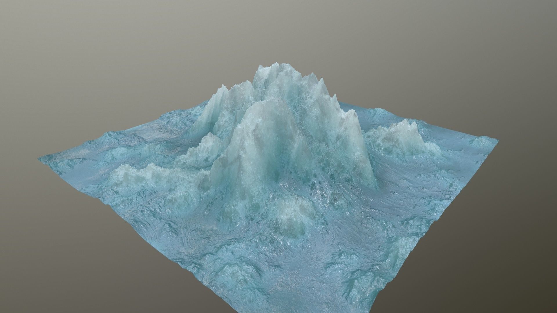 ice Mountain Low-poly 3D model_3