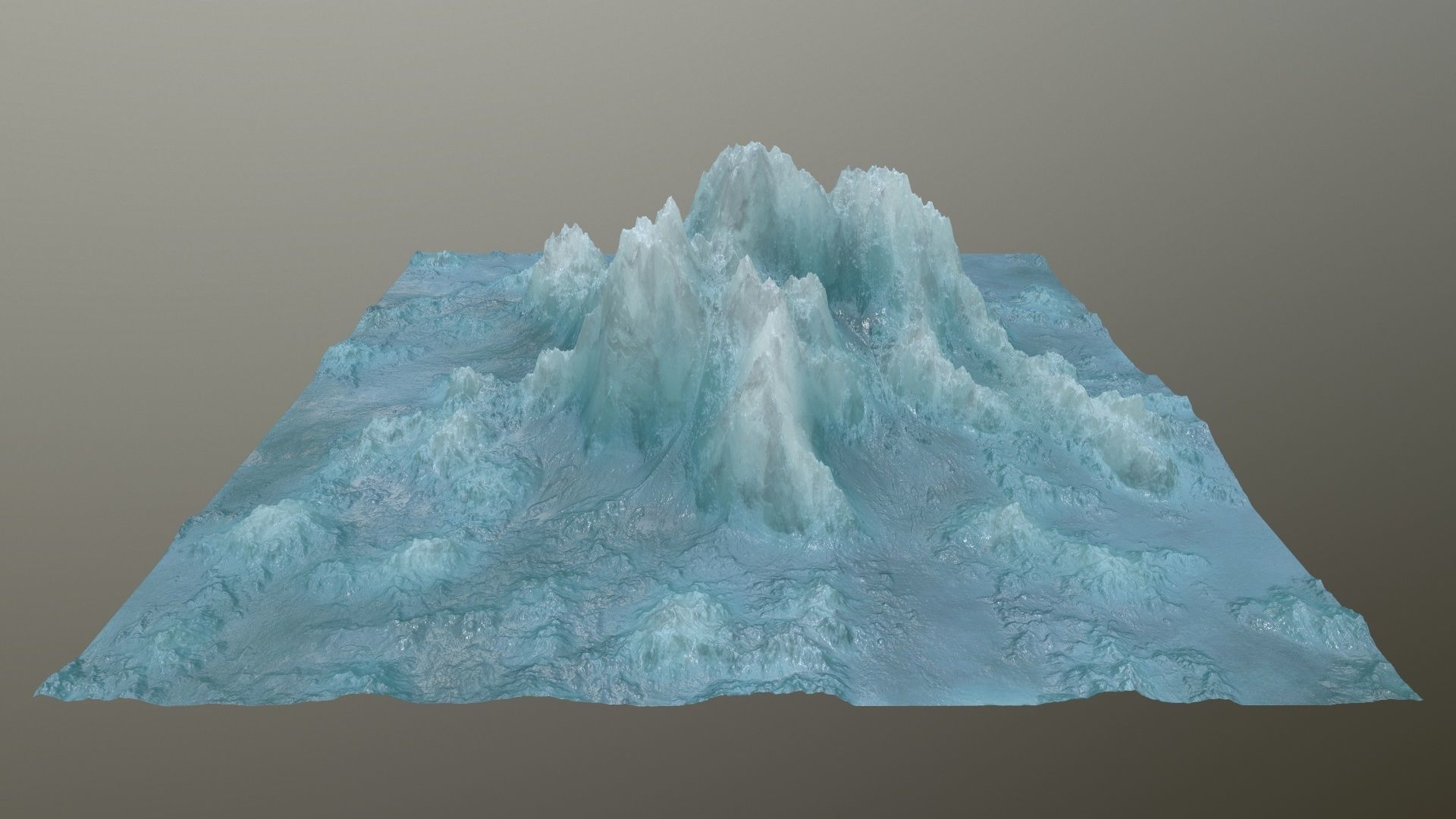 ice Mountain Low-poly 3D model_6
