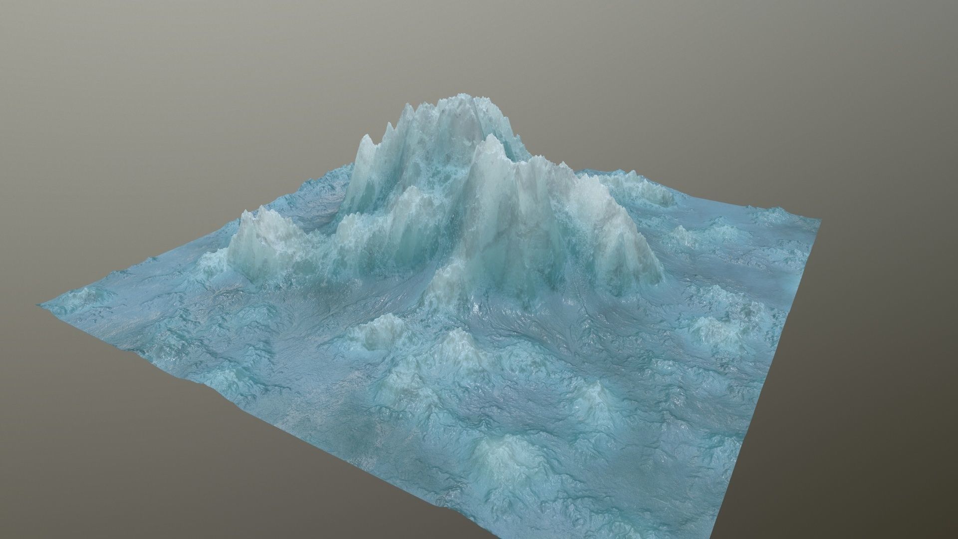 ice Mountain Low-poly 3D model_7