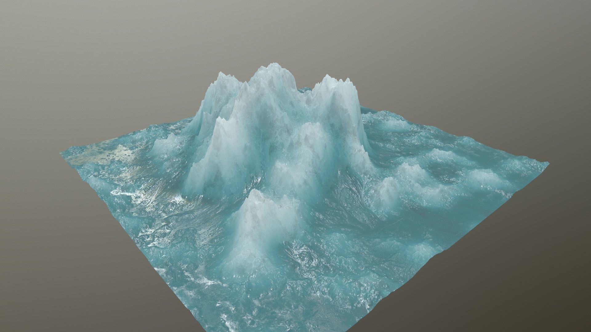 ice Mountain Low-poly 3D model_1