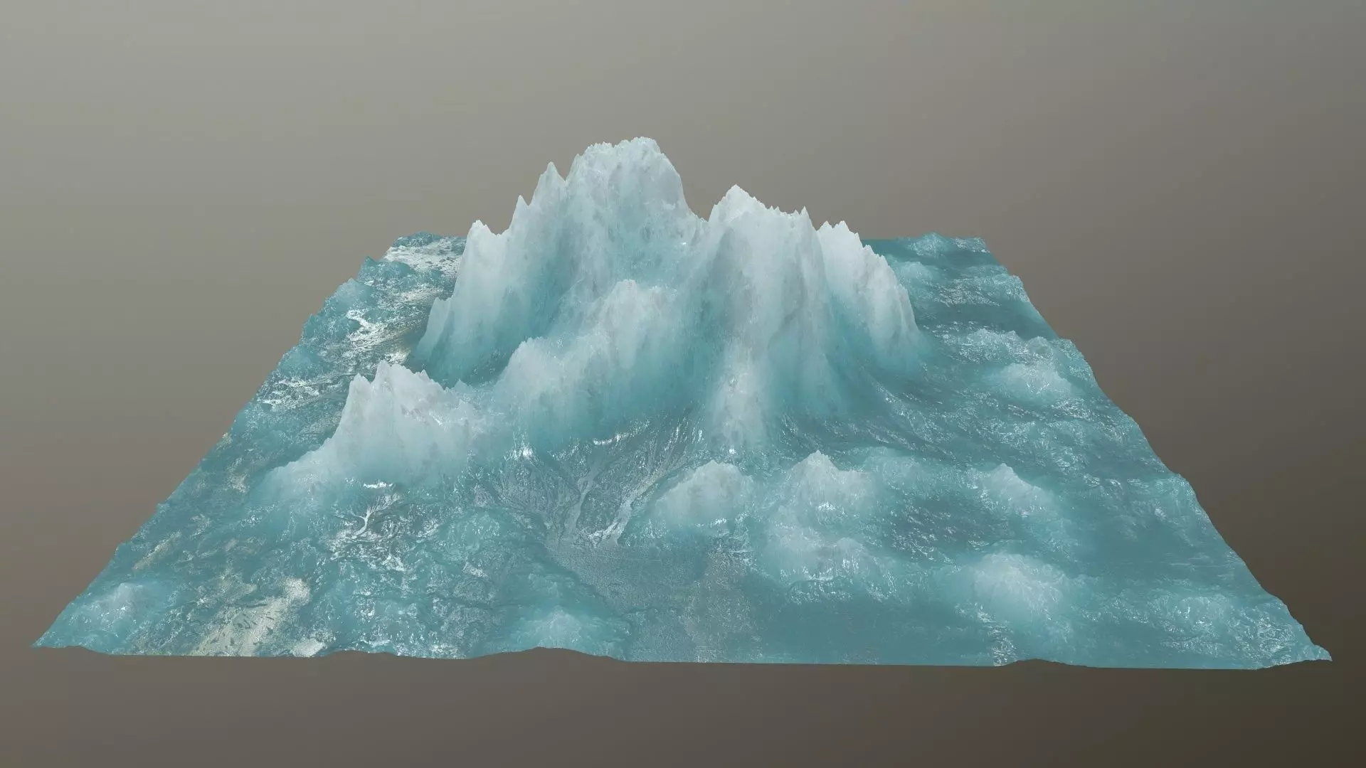 ice Mountain Low-poly 3D model_0