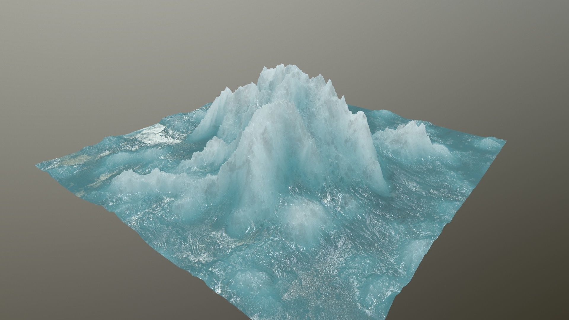 ice Mountain Low-poly 3D model_3