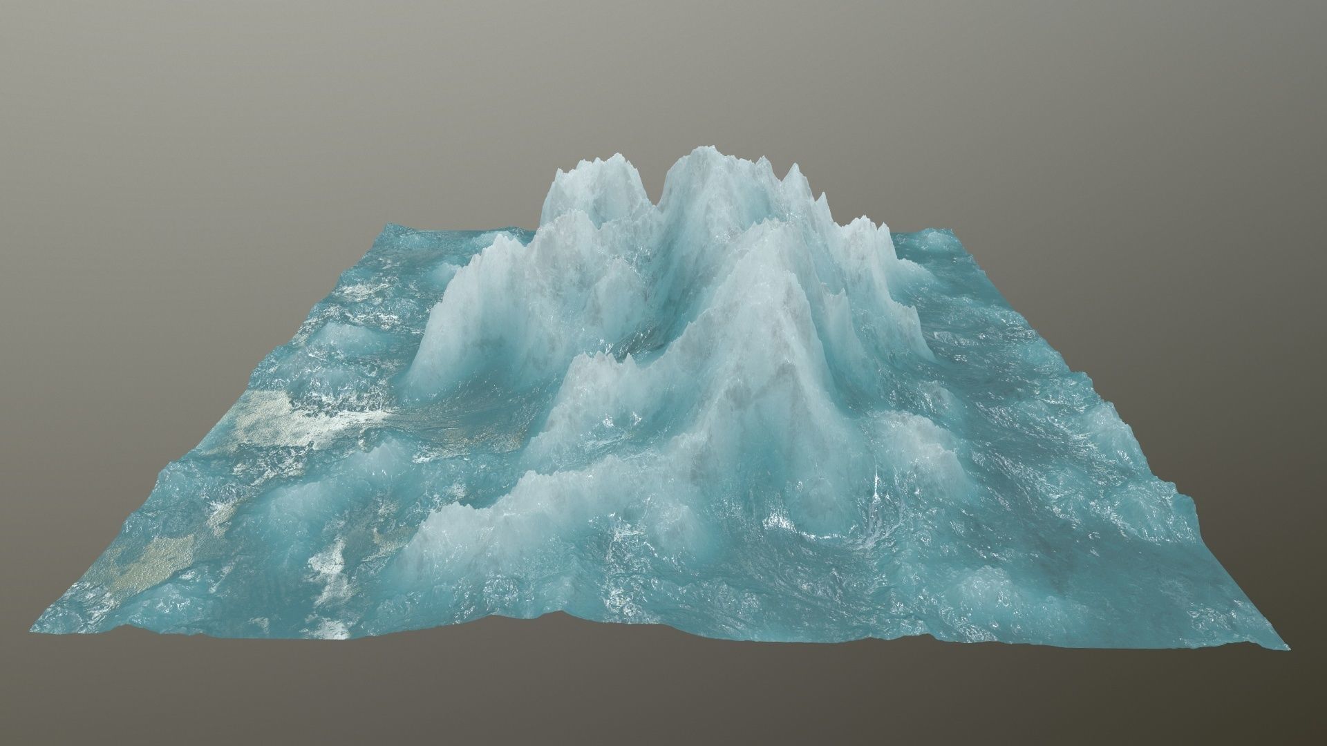 ice Mountain Low-poly 3D model_4