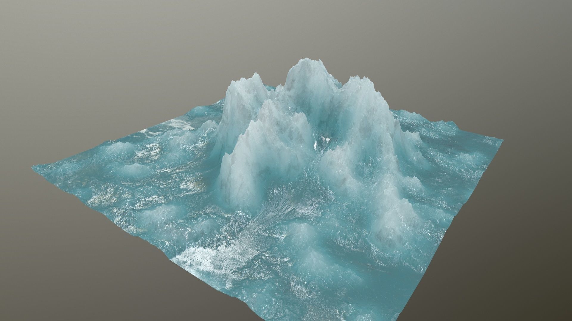 ice Mountain Low-poly 3D model_5