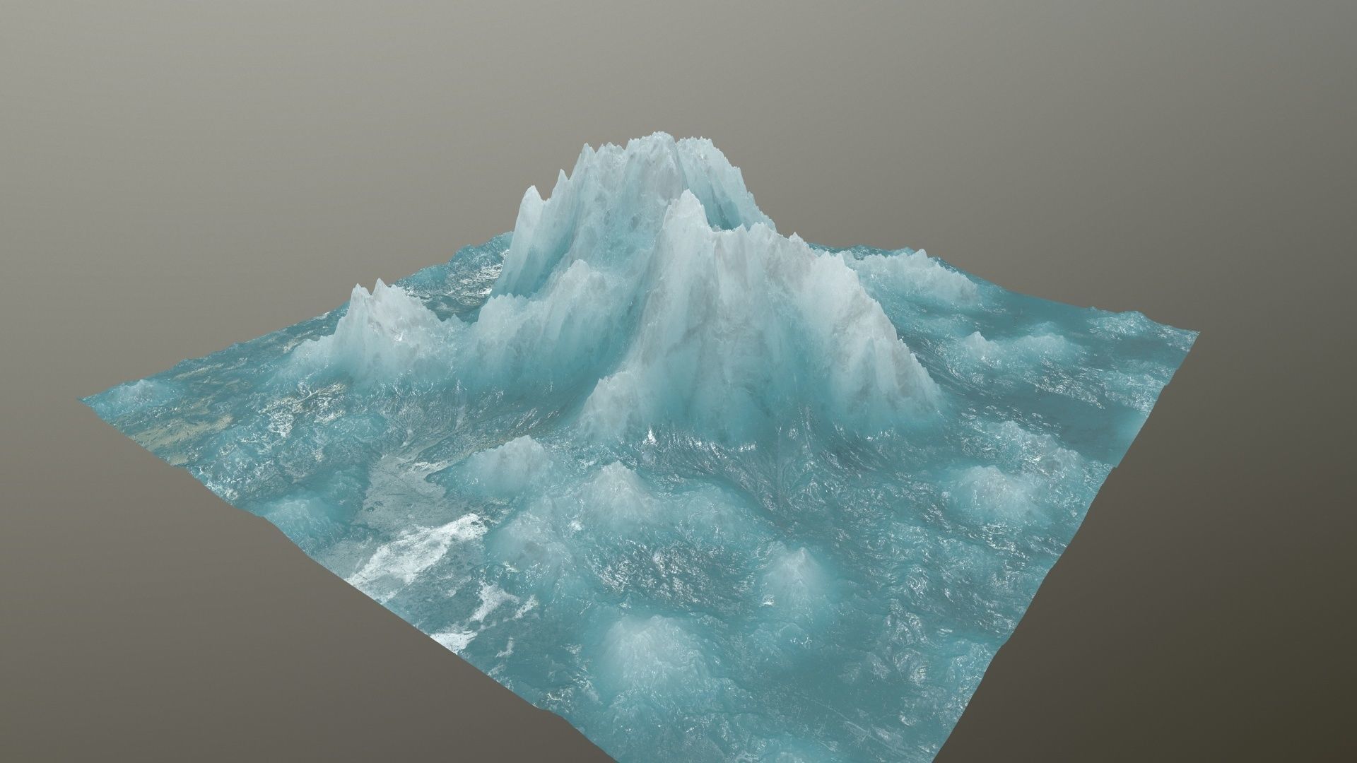 ice Mountain Low-poly 3D model_7