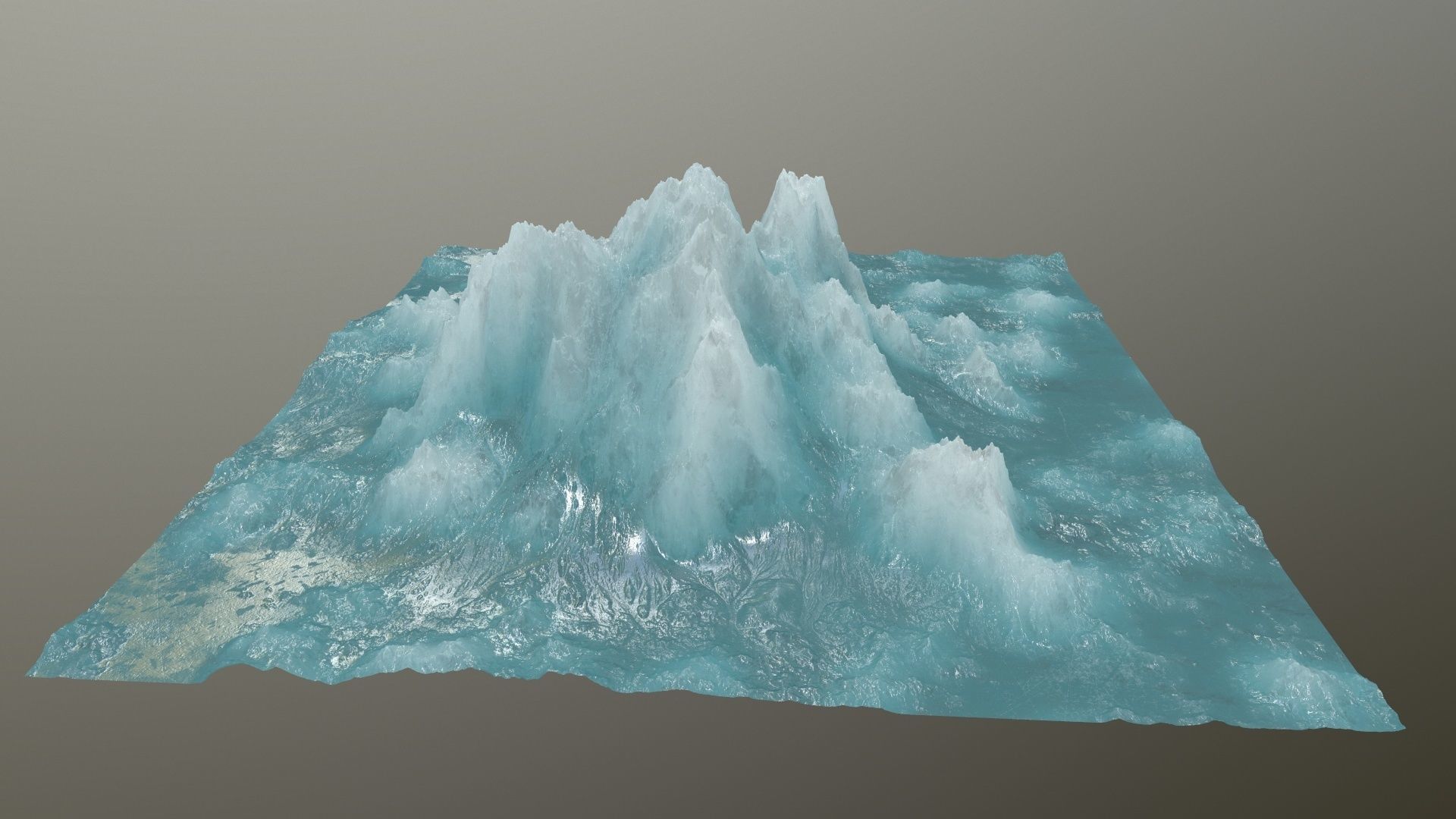 ice Mountain Low-poly 3D model_2