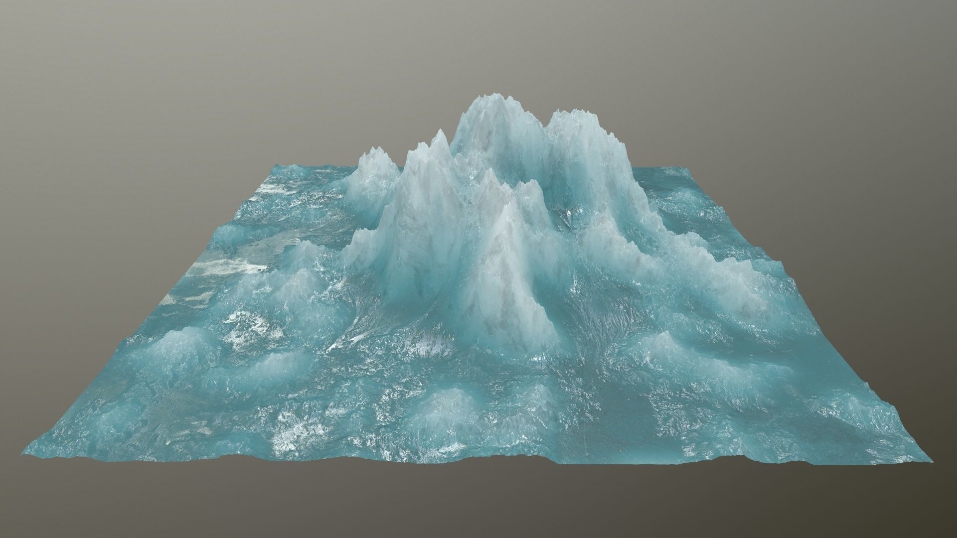 ice Mountain Low-poly 3D model_6
