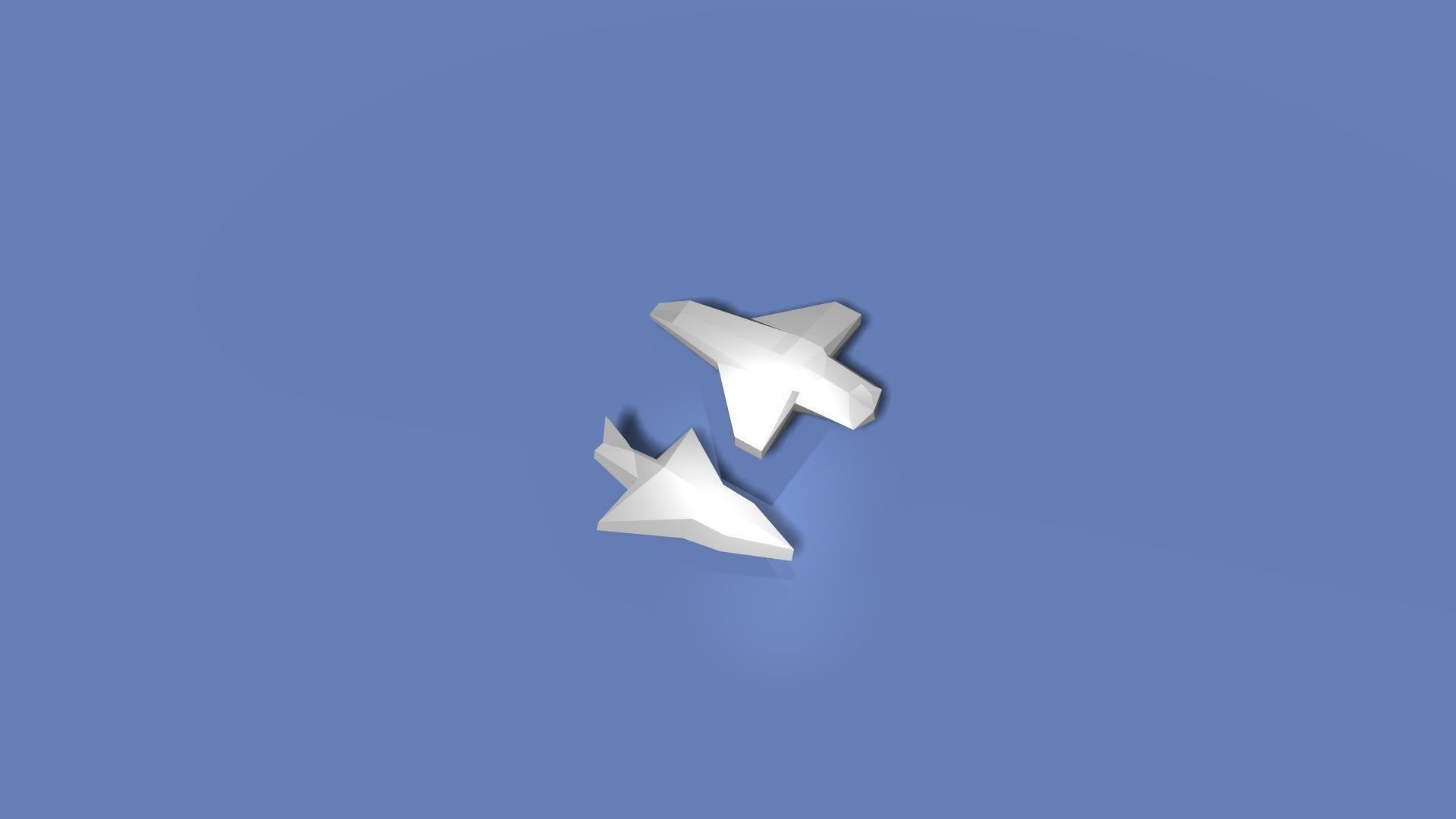 MEGA LOW poly airplane Low-poly 3D model_1