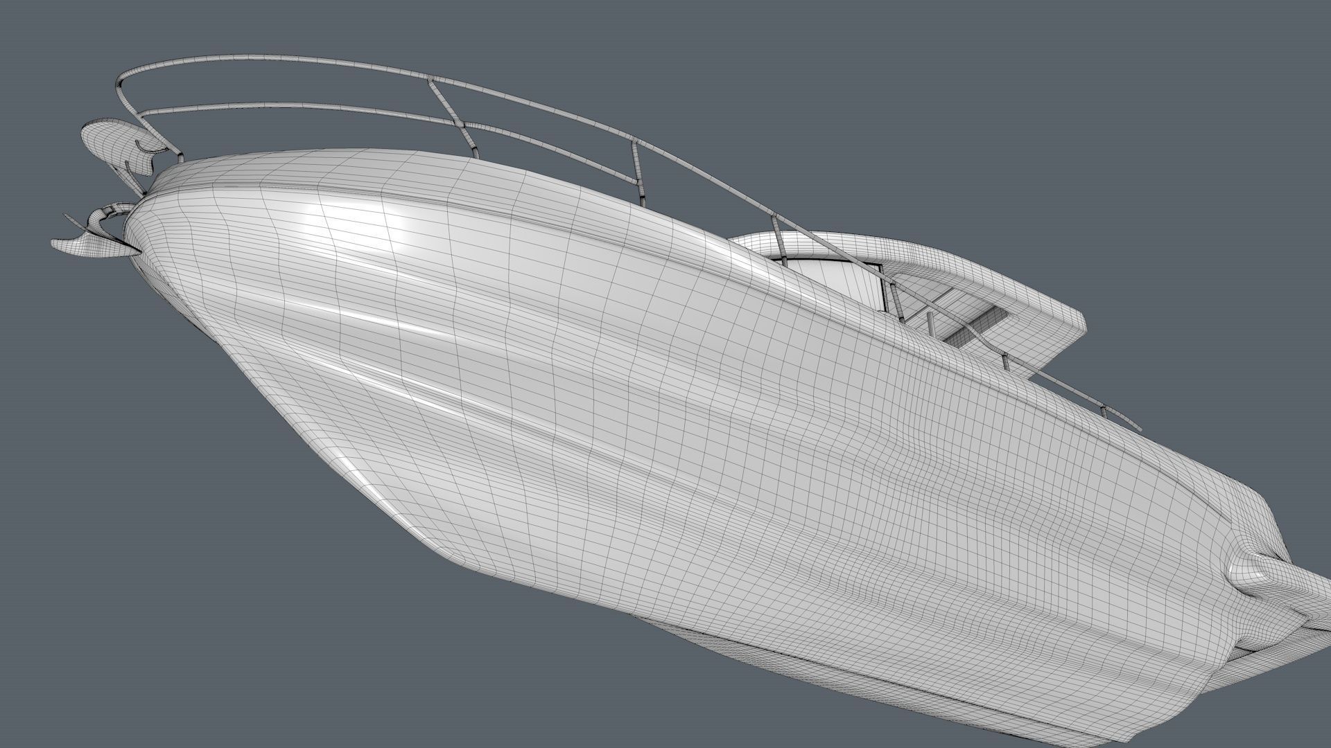 Speed boat base shape 3D model_13