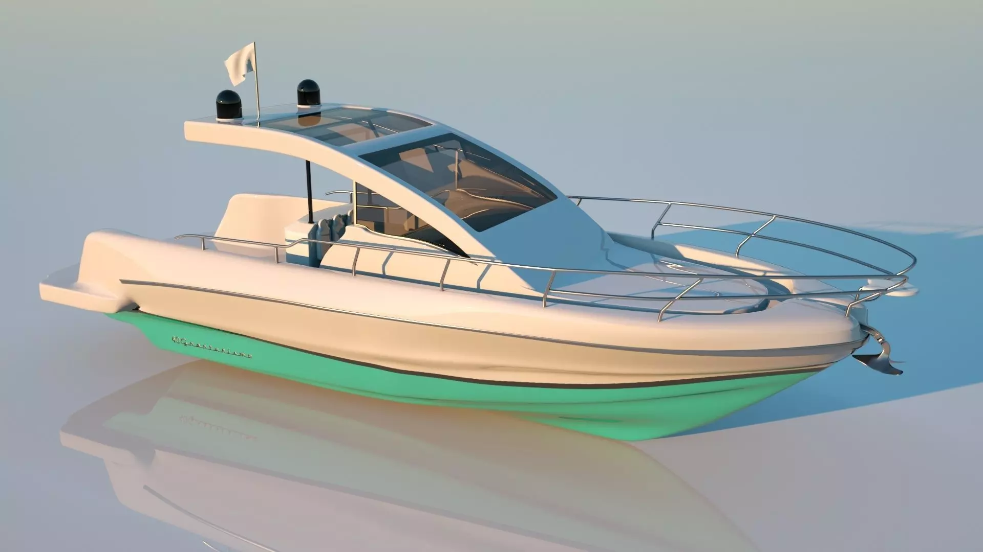 Speed boat base shape 3D model_0