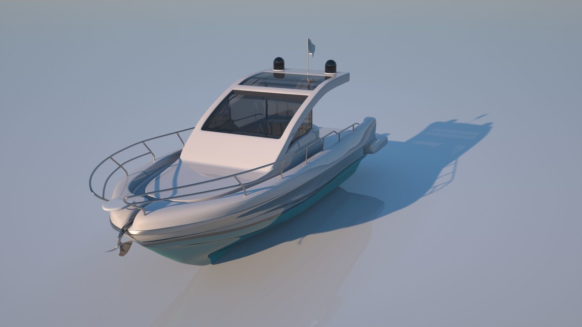 Speed boat base shape 3D model_6