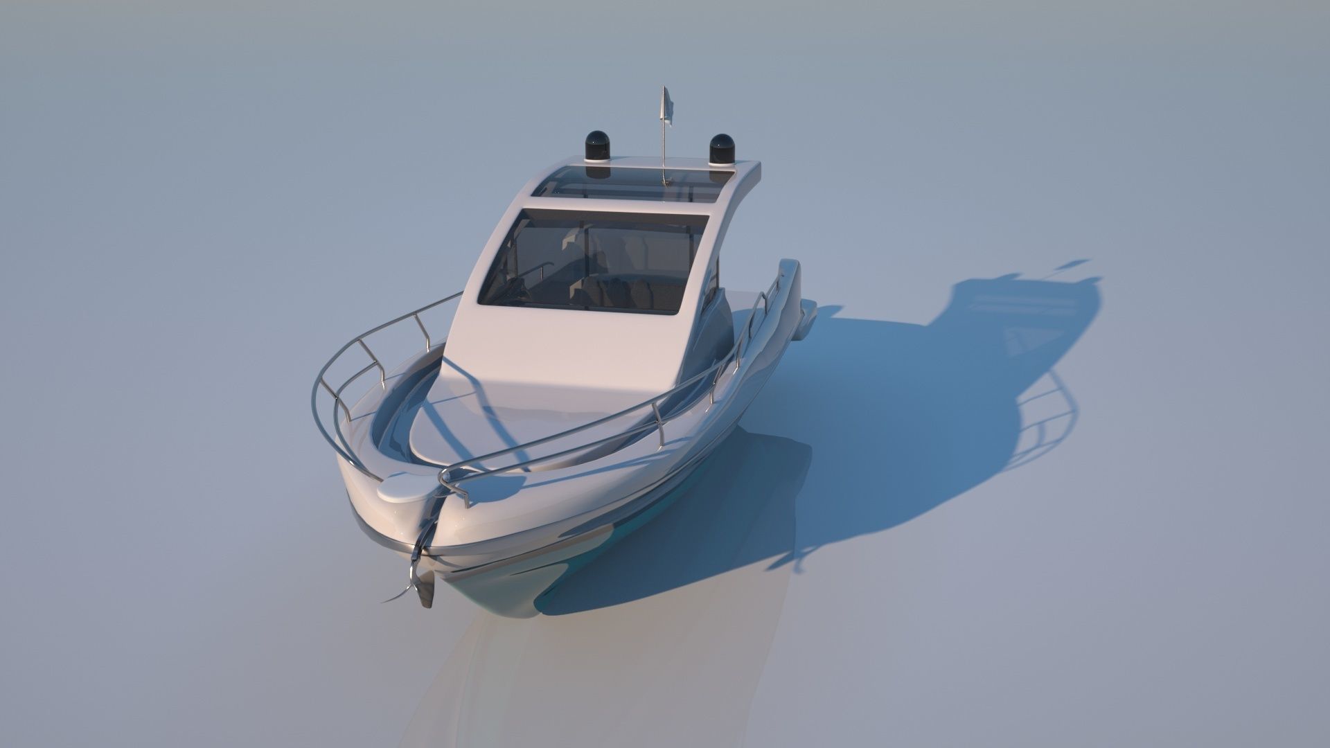 Speed boat base shape 3D model_4