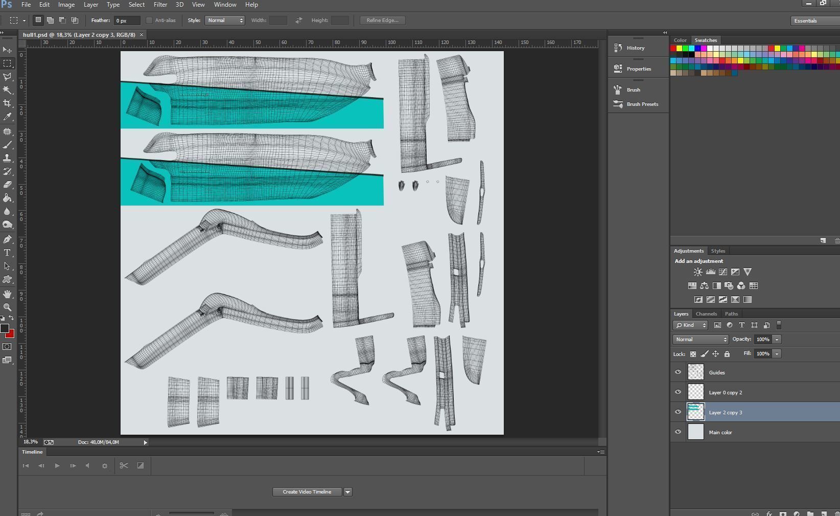 Speed boat base shape 3D model_19