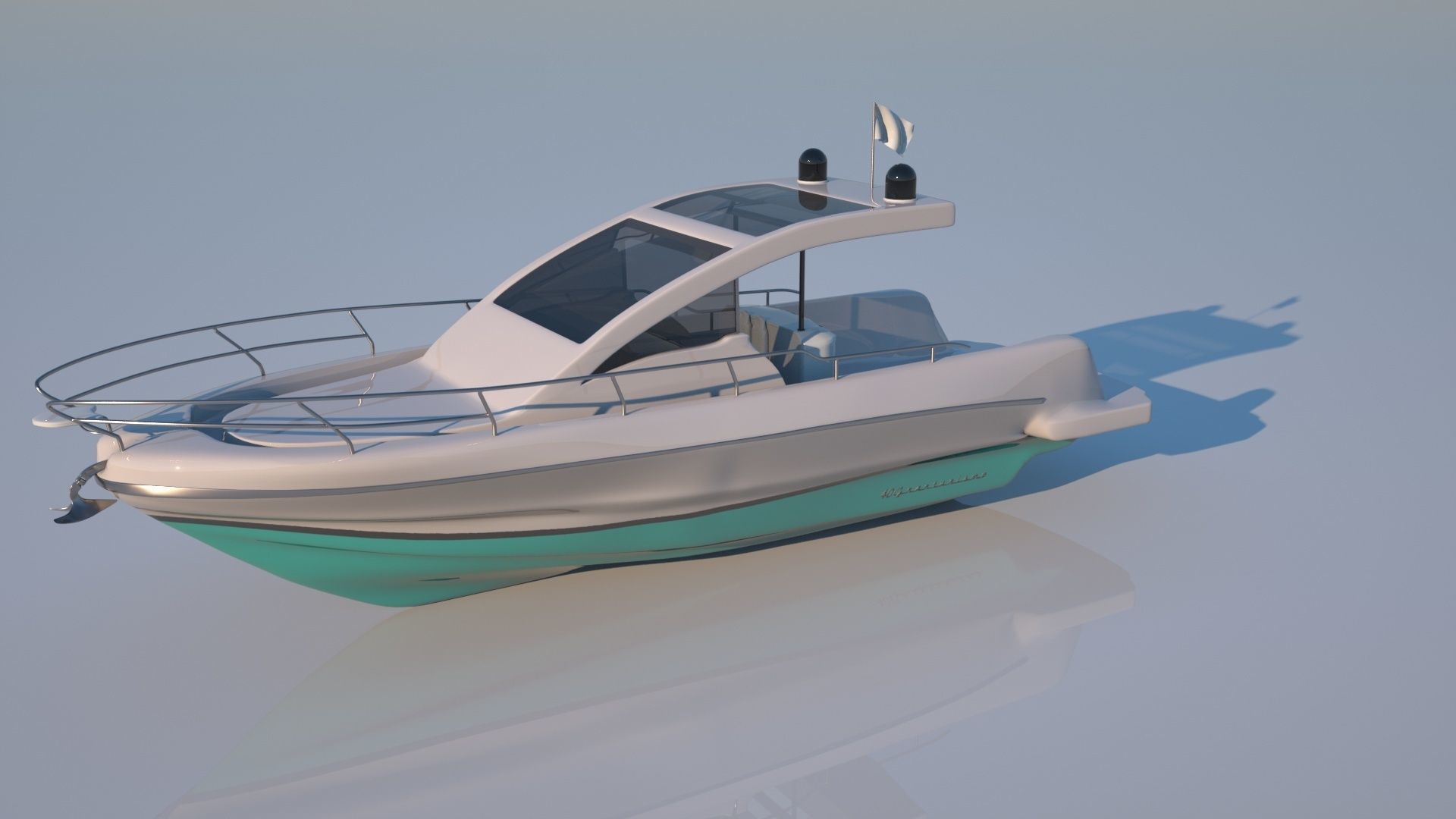 Speed boat base shape 3D model_5