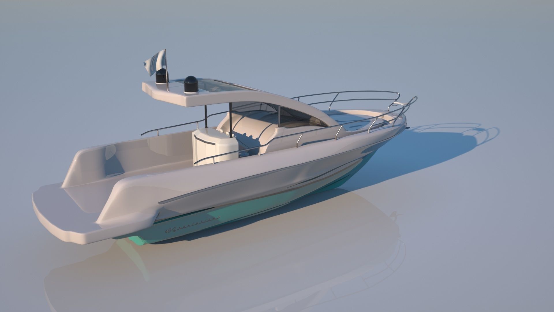 Speed boat base shape 3D model_8
