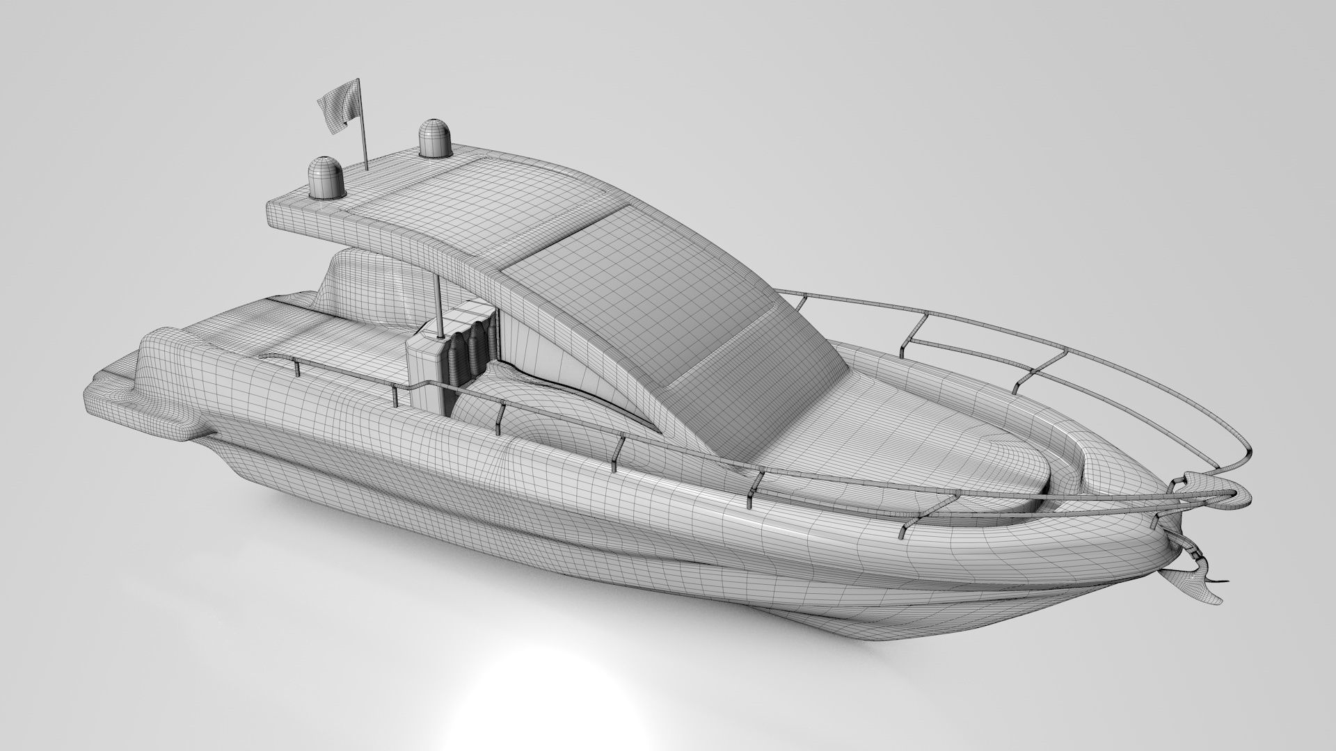 Speed boat base shape 3D model_11