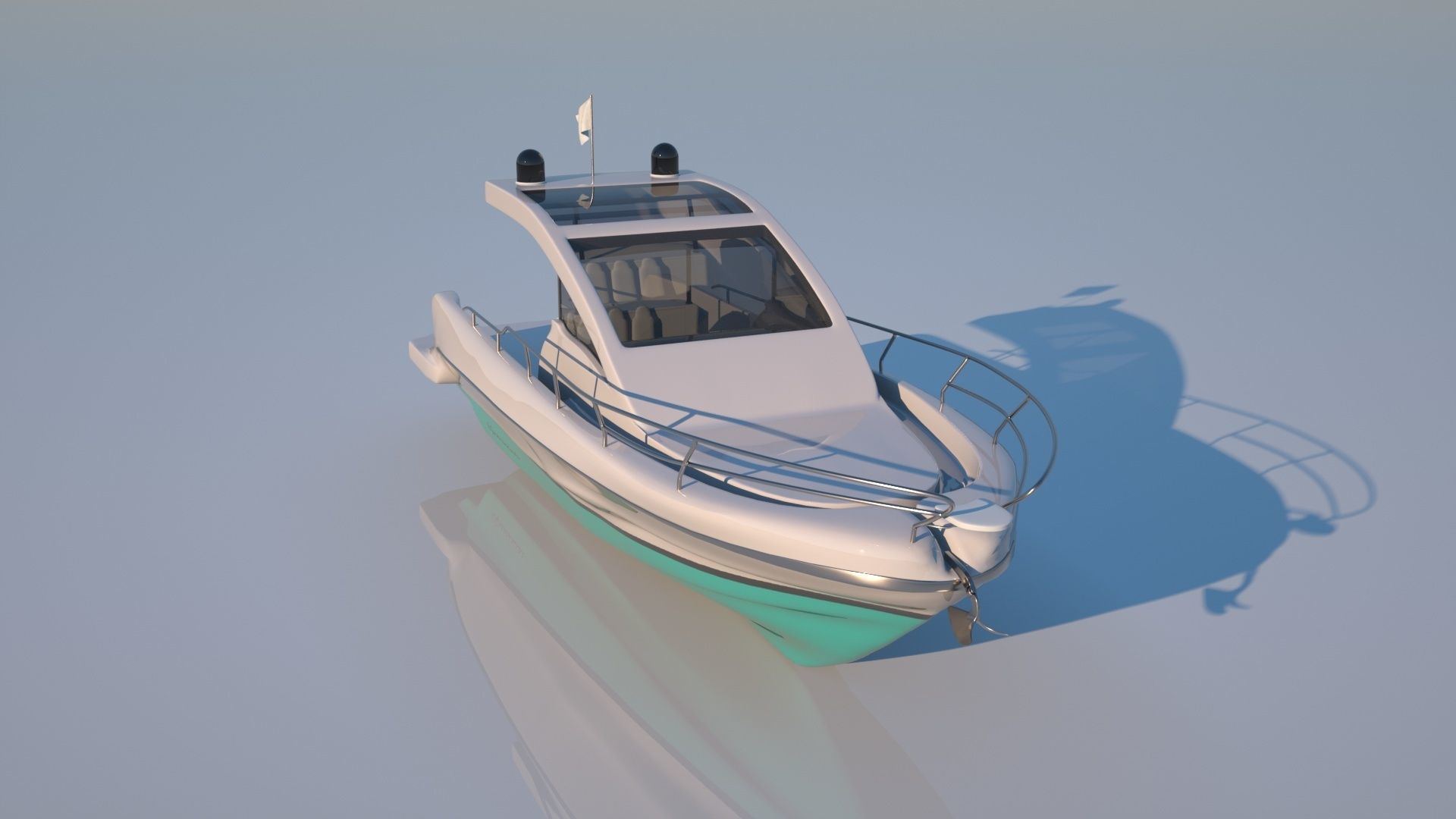Speed boat base shape 3D model_3