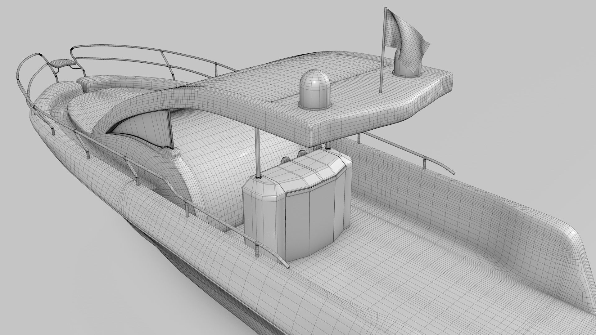 Speed boat base shape 3D model_17