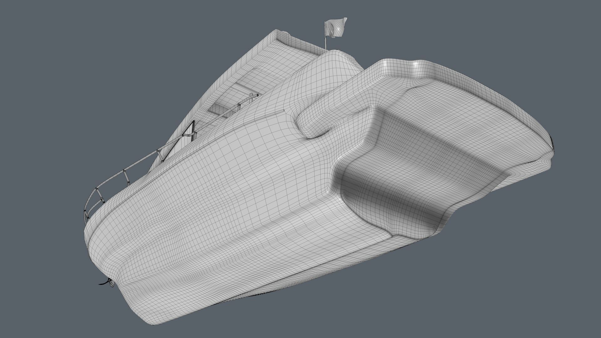 Speed boat base shape 3D model_14
