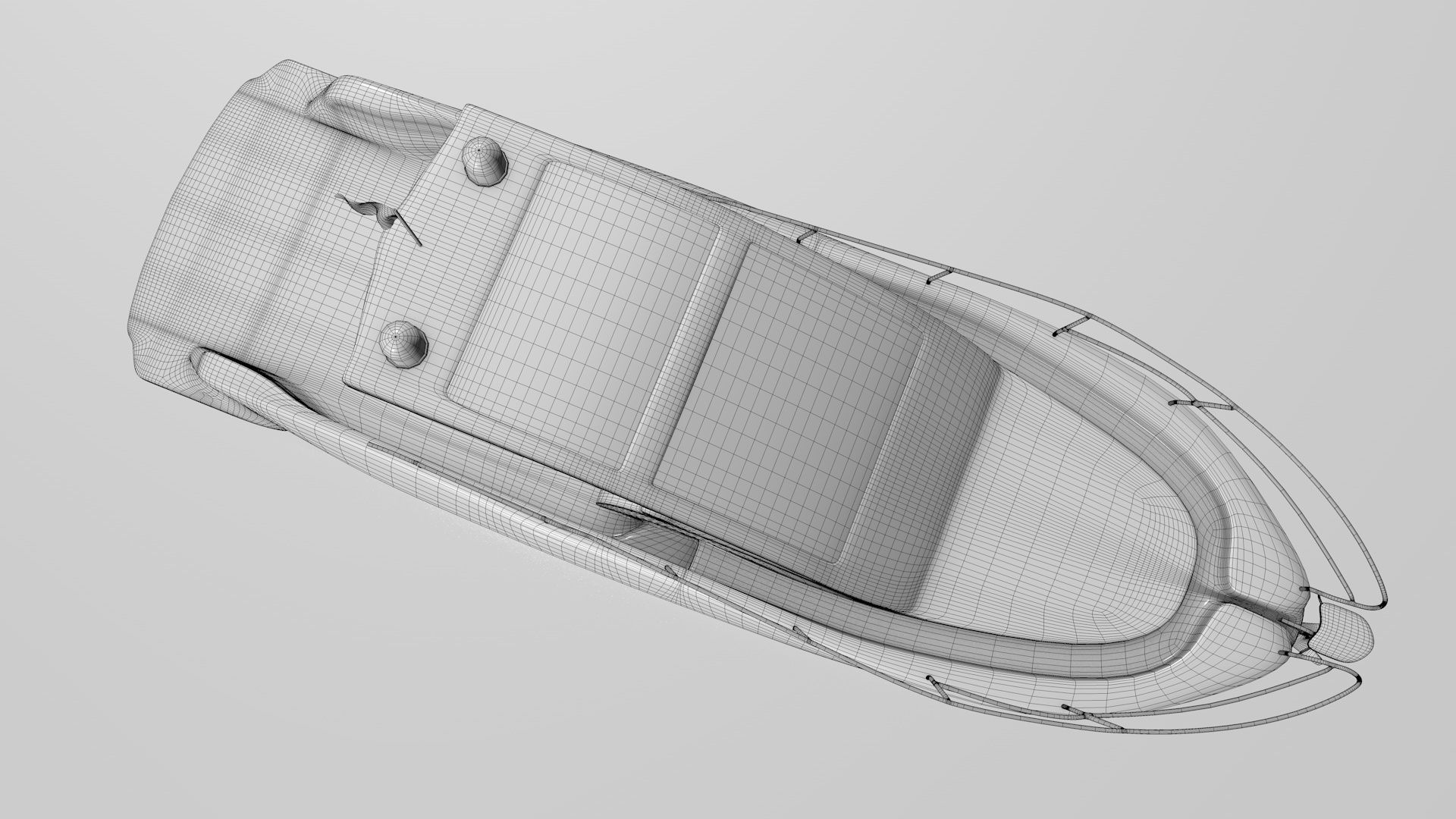 Speed boat base shape 3D model_16