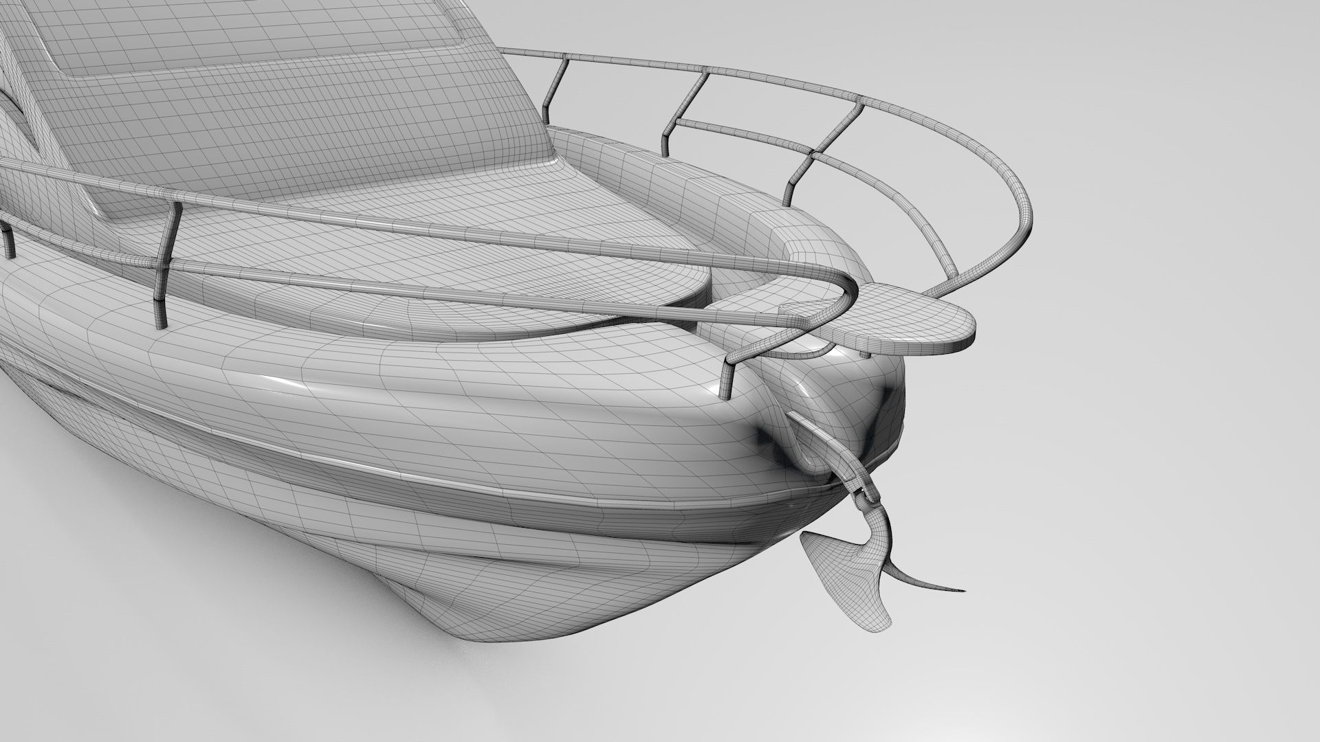 Speed boat base shape 3D model_10