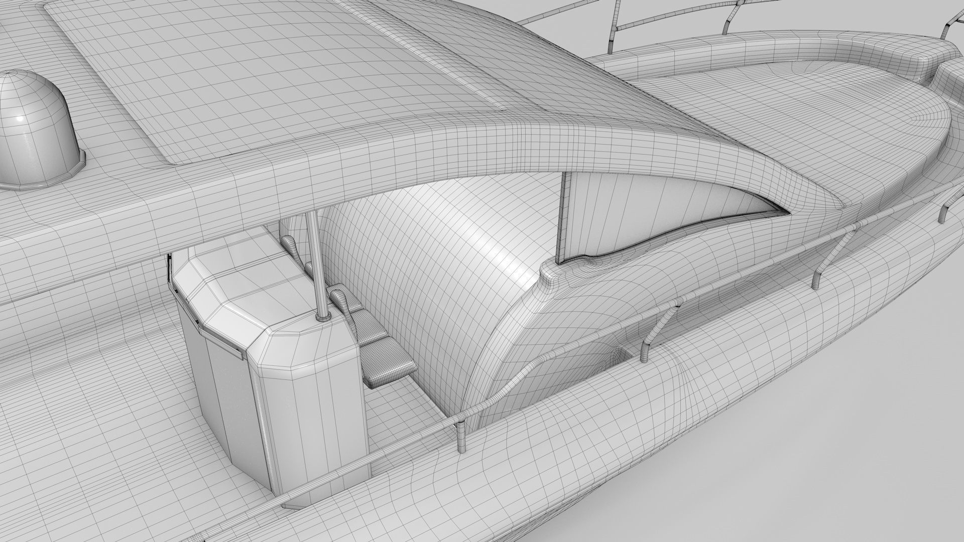 Speed boat base shape 3D model_12