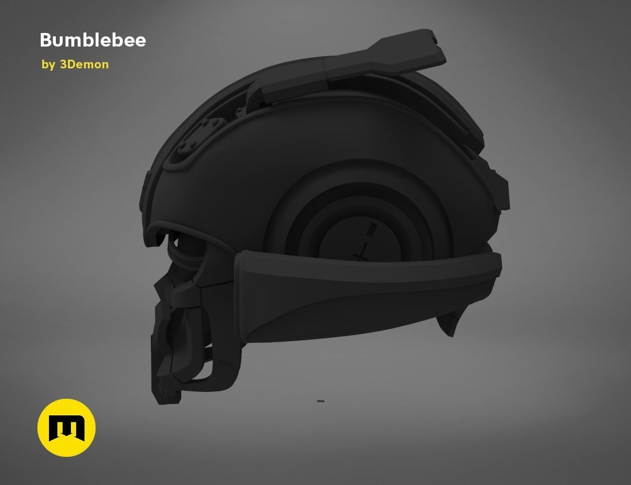Bumblebee 2018 beetle wearable head  3D print model_38