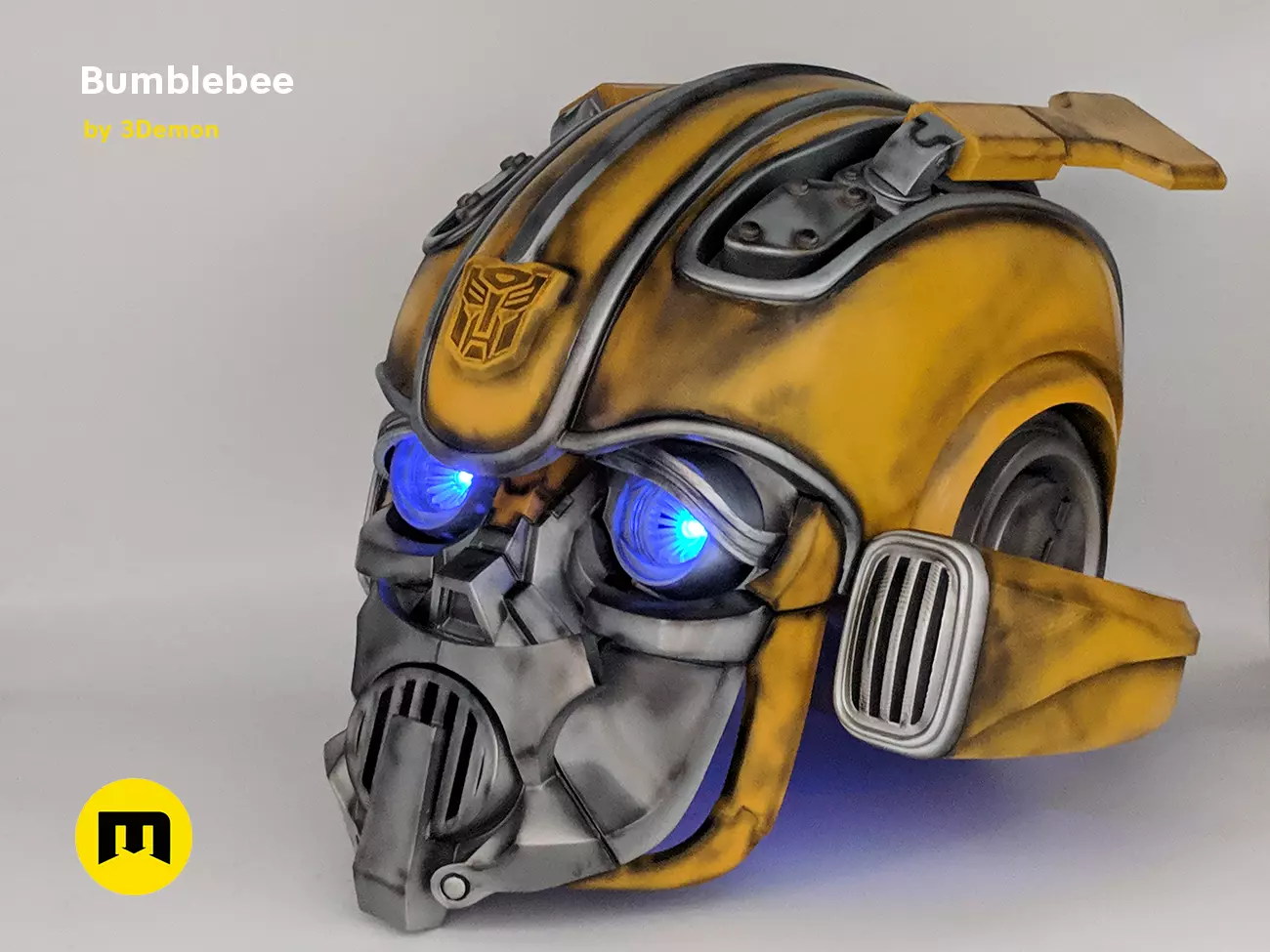 Bumblebee 2018 beetle wearable head  3D print model_0