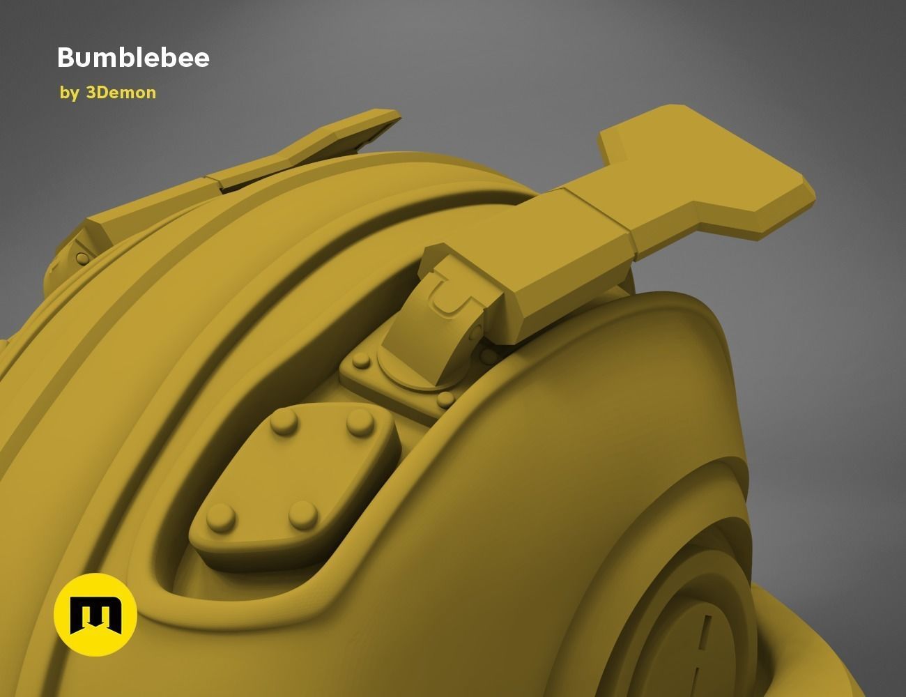 Bumblebee 2018 beetle wearable head  3D print model_10
