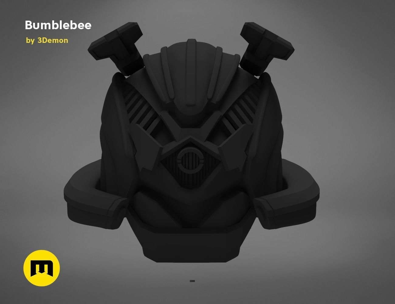 Bumblebee 2018 beetle wearable head  3D print model_31