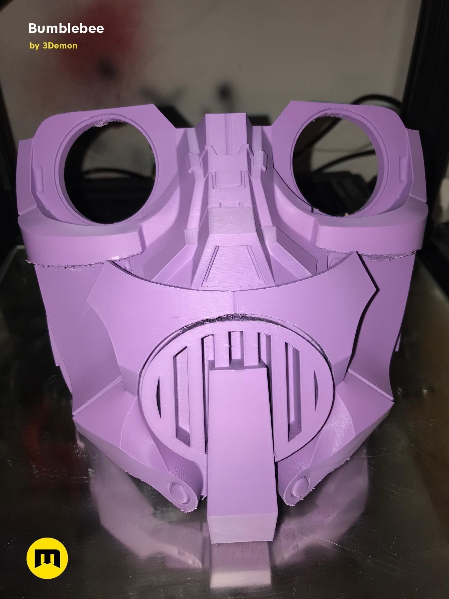 Bumblebee 2018 beetle wearable head  3D print model_41