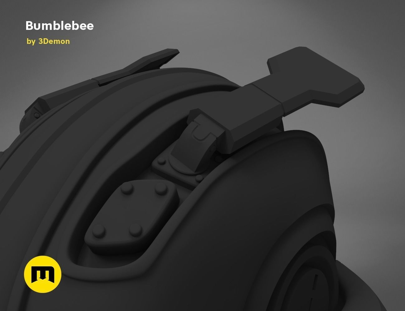 Bumblebee 2018 beetle wearable head  3D print model_30