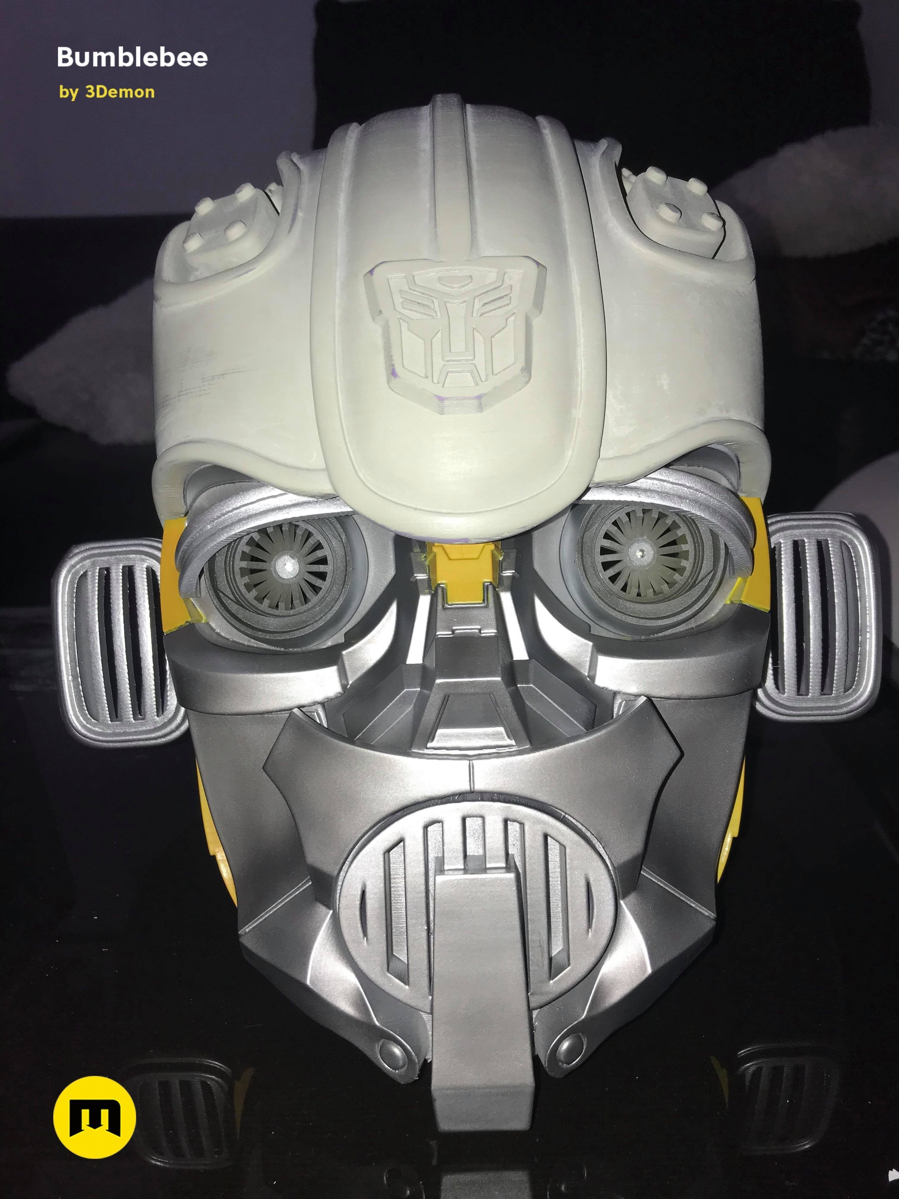 Bumblebee 2018 beetle wearable head  3D print model_8