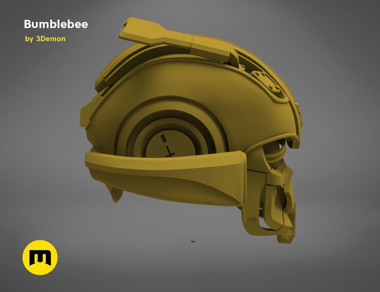 Bumblebee 2018 beetle wearable head  3D print model_17