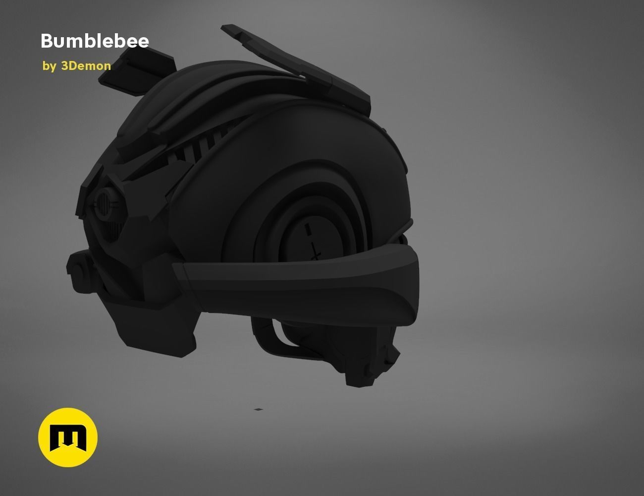 Bumblebee 2018 beetle wearable head  3D print model_40