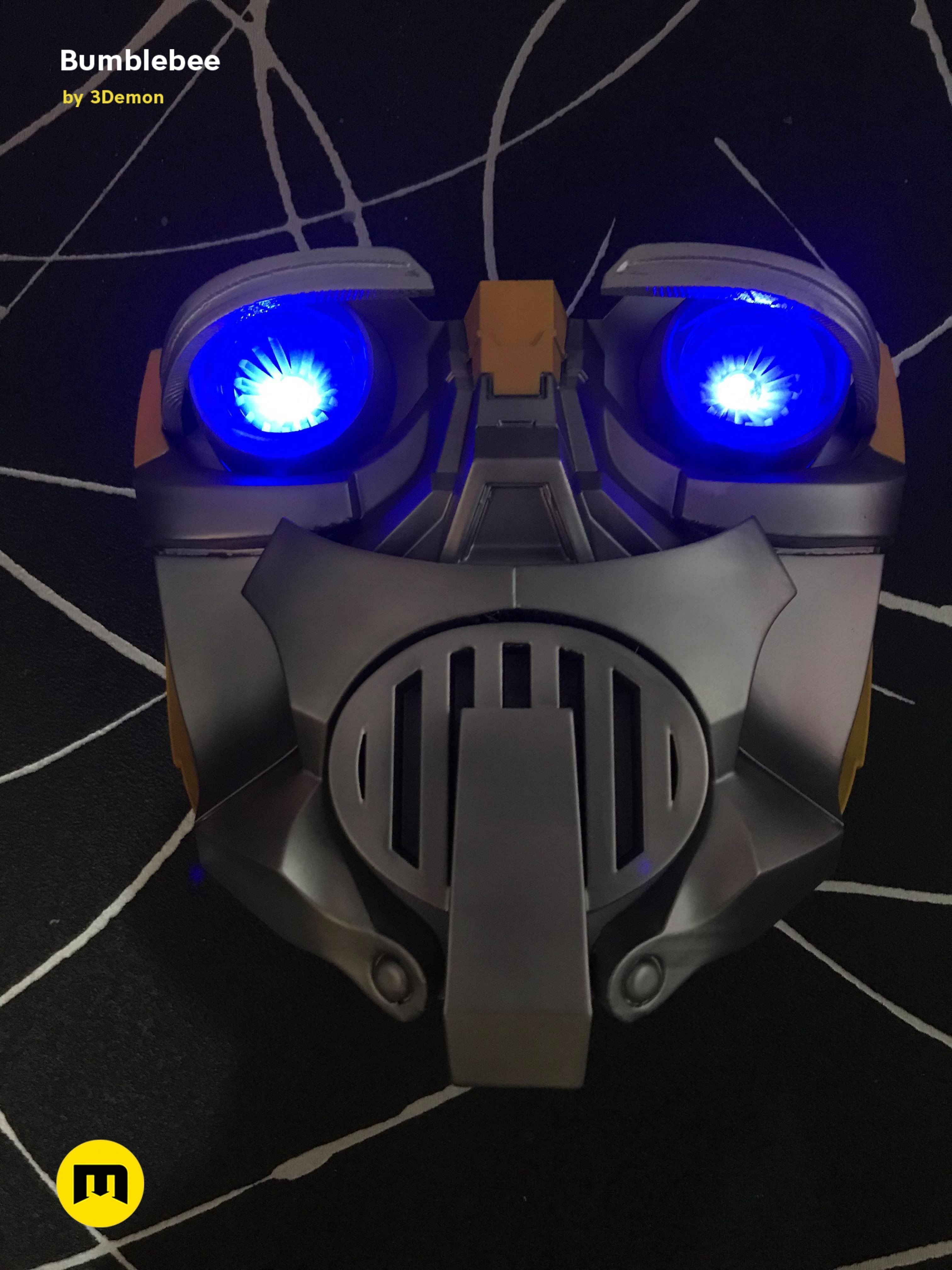 Bumblebee 2018 beetle wearable head  3D print model_7