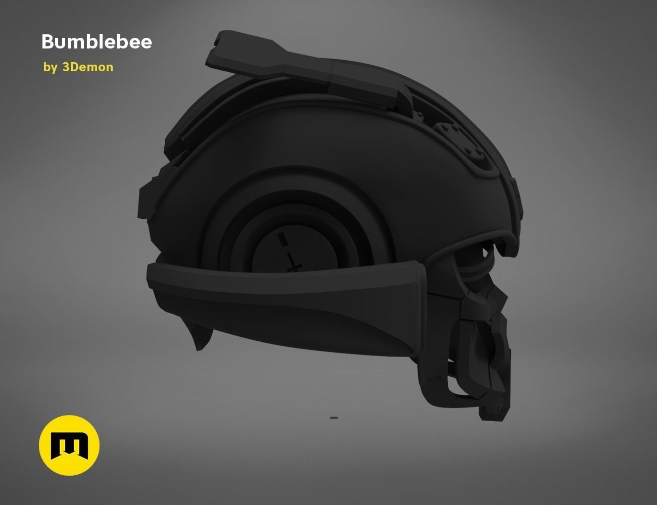 Bumblebee 2018 beetle wearable head  3D print model_34