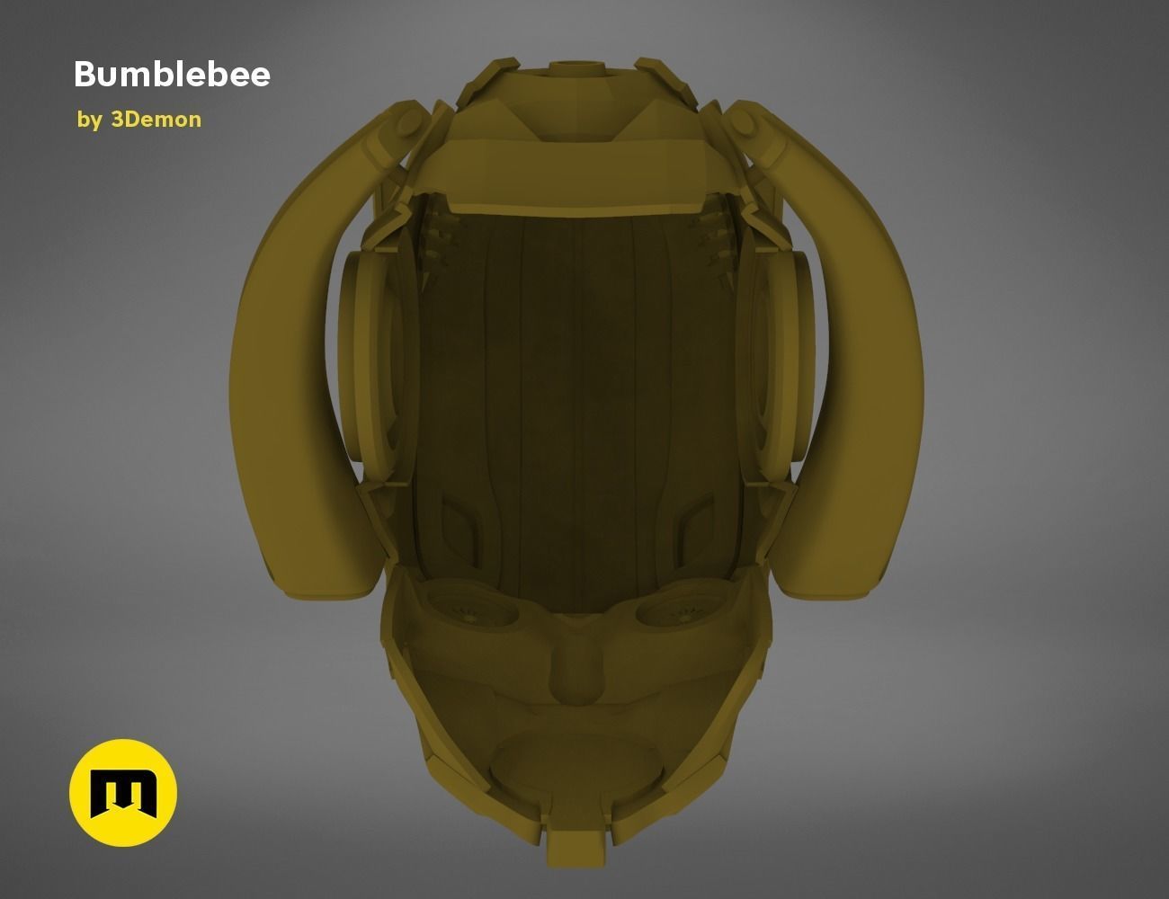 Bumblebee 2018 beetle wearable head  3D print model_14