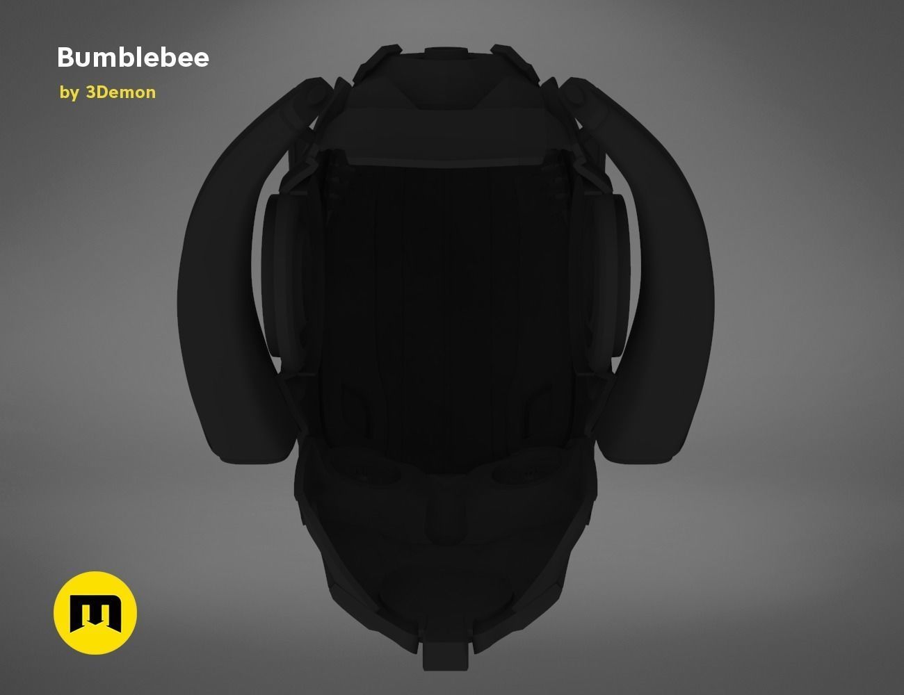 Bumblebee 2018 beetle wearable head  3D print model_36