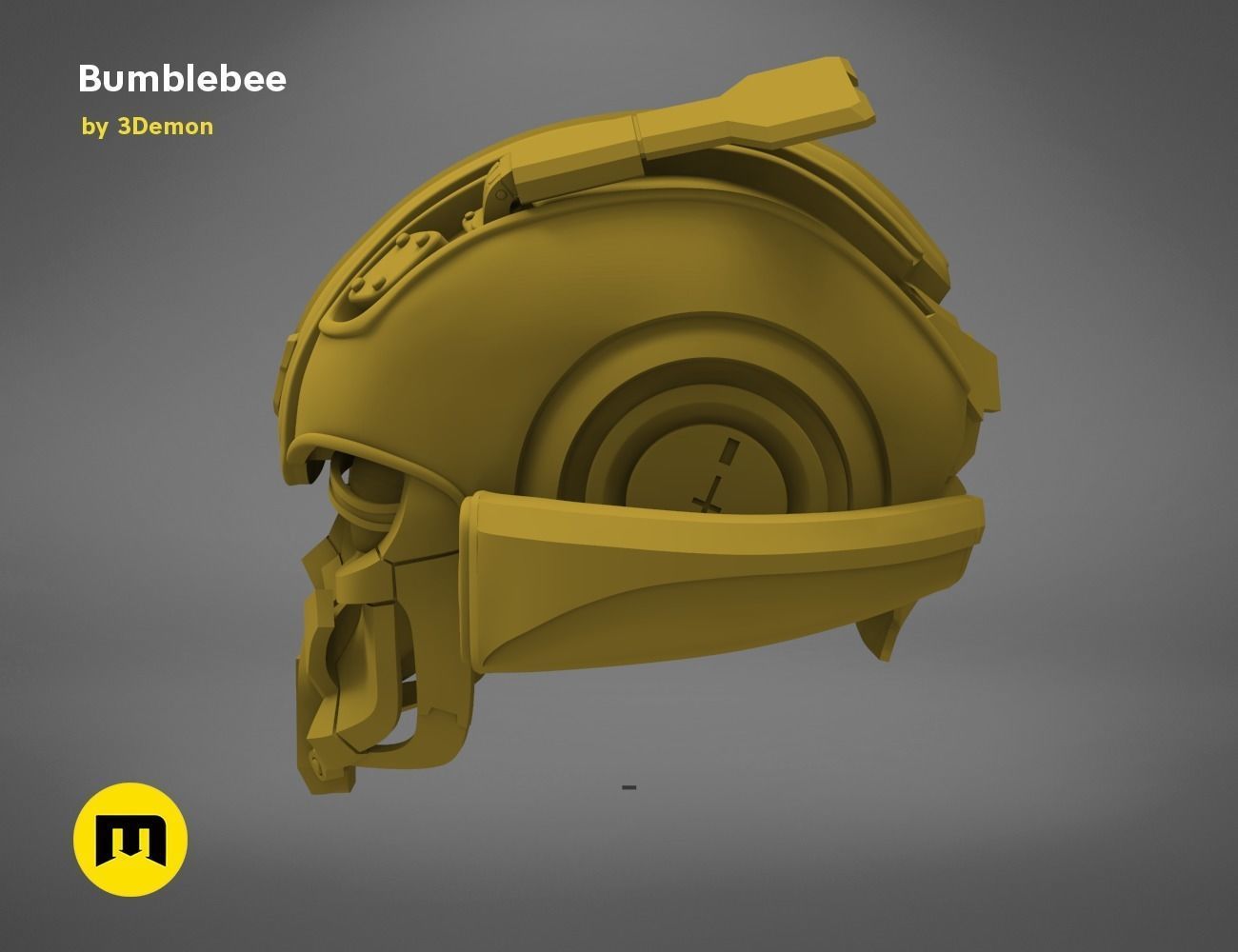 Bumblebee 2018 beetle wearable head  3D print model_13