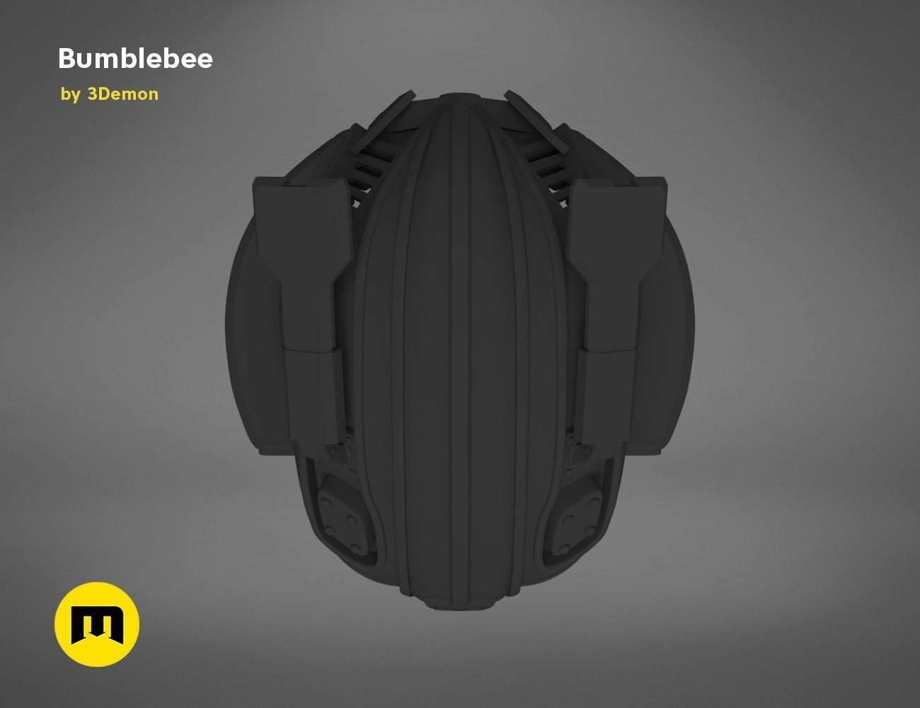 Bumblebee 2018 beetle wearable head  3D print model_35