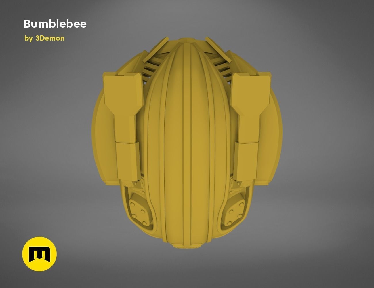 Bumblebee 2018 beetle wearable head  3D print model_18