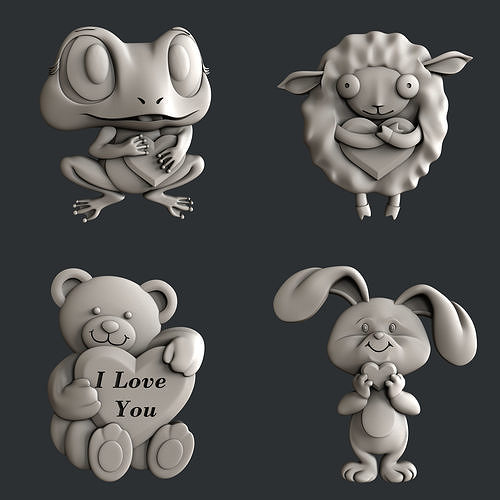 3d STL models for CNC or 3d printer Love 3D model
