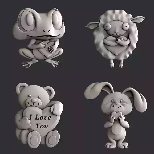 3d STL models for CNC or 3d printer Love 3D model