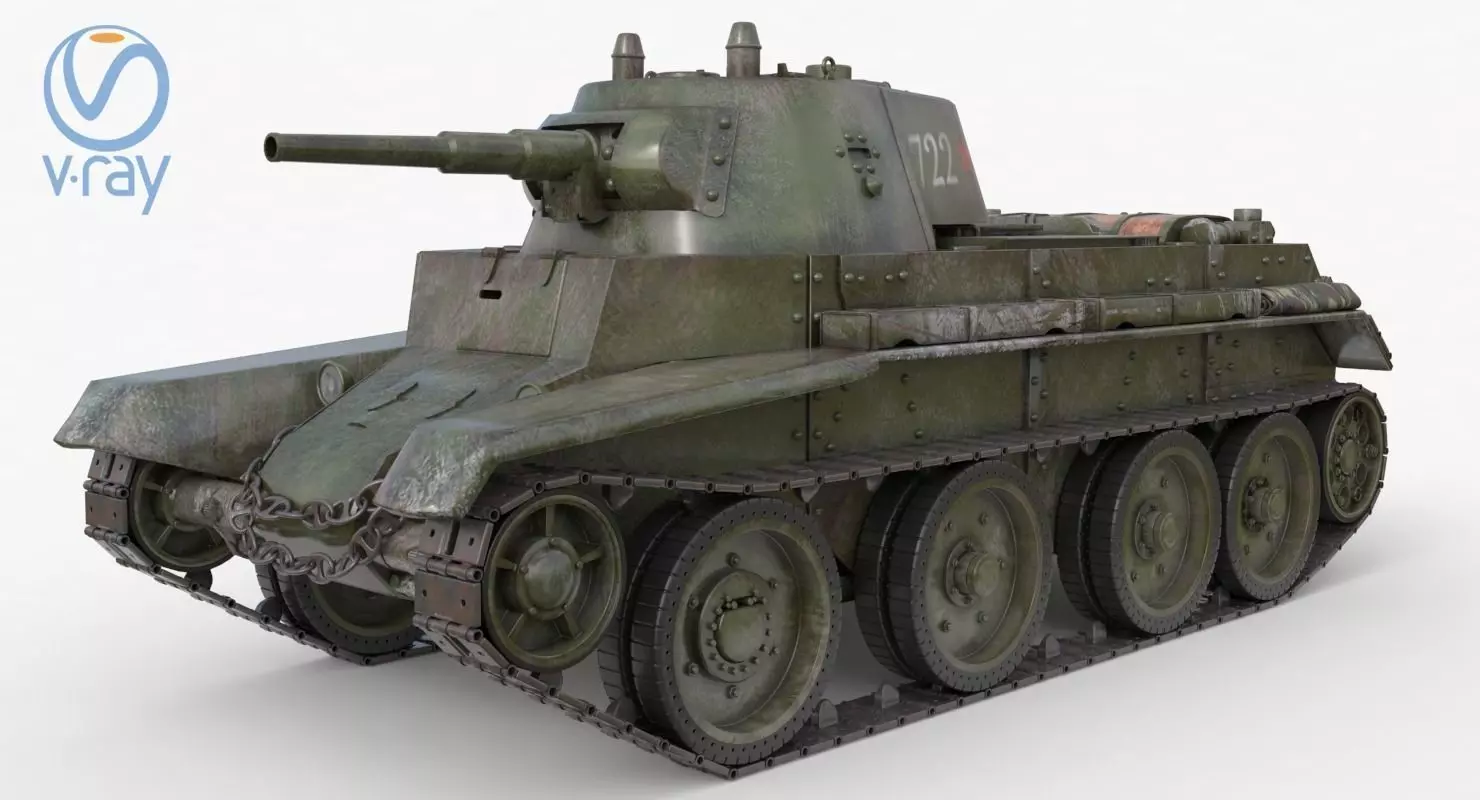 Tank BT 7 Vray 3D model