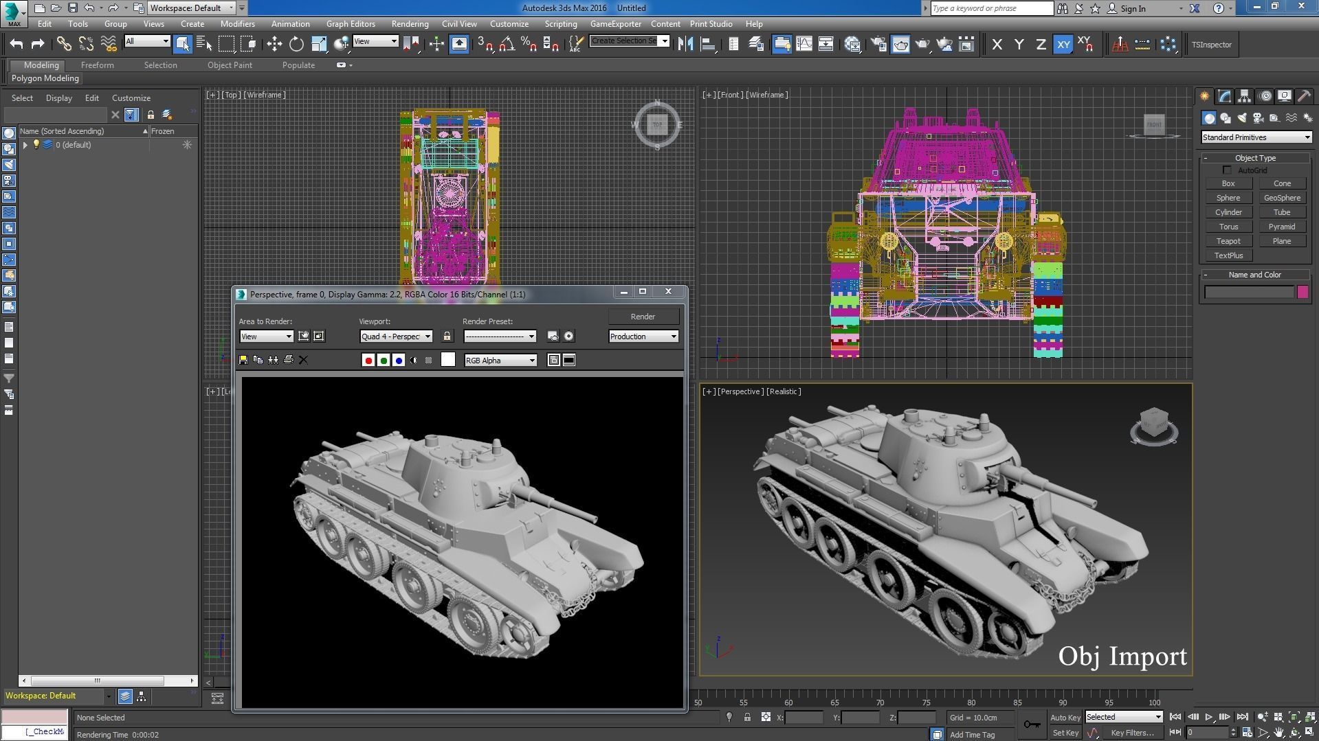 Tank BT 7 Clay Mental Ray 3D model_25